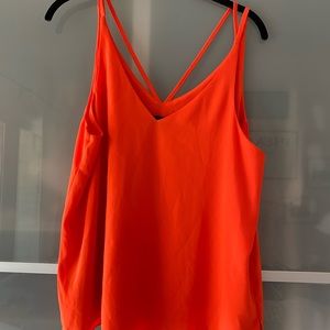 Topshop Orange flowy tank